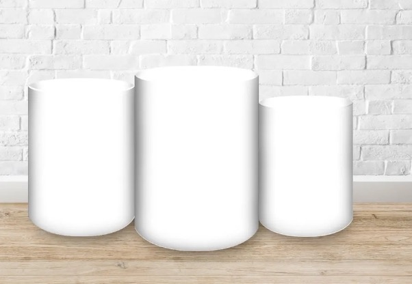 Capas de Cilindros Lisa Branca - MN Decorações 