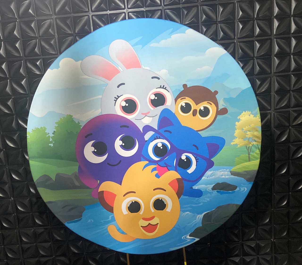 Painel Bolofofos Azul - MN Decorações 