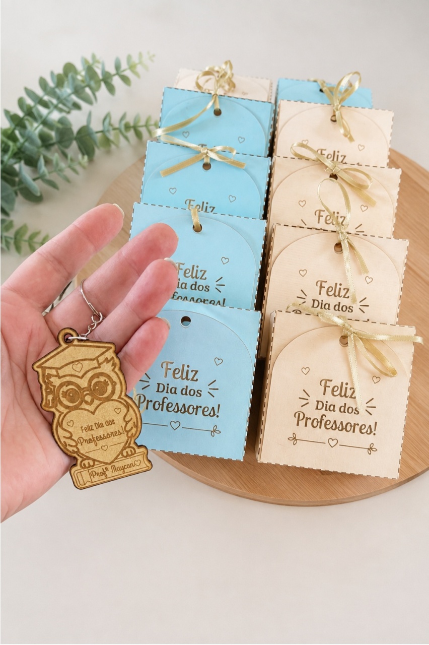 Chaveiro Personalizado Com Caixa - MN Decorações 
