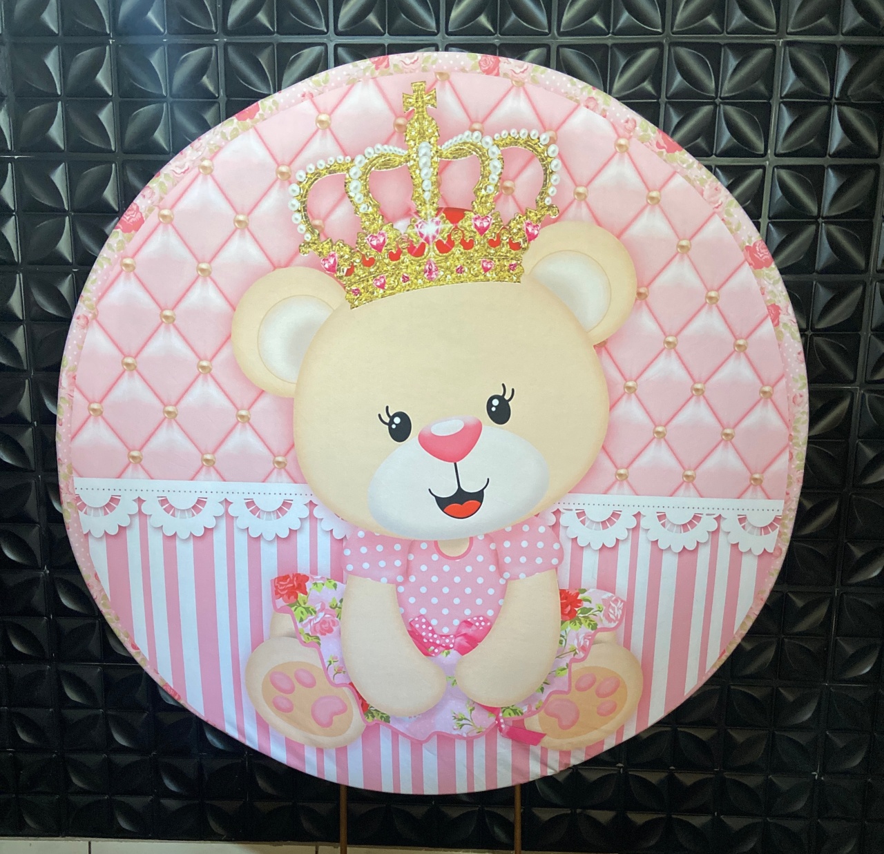 Painel Ursinha Princesa 2 - MN Decorações 