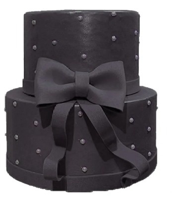 Bolo Fake Laços Preto - MN Decorações 
