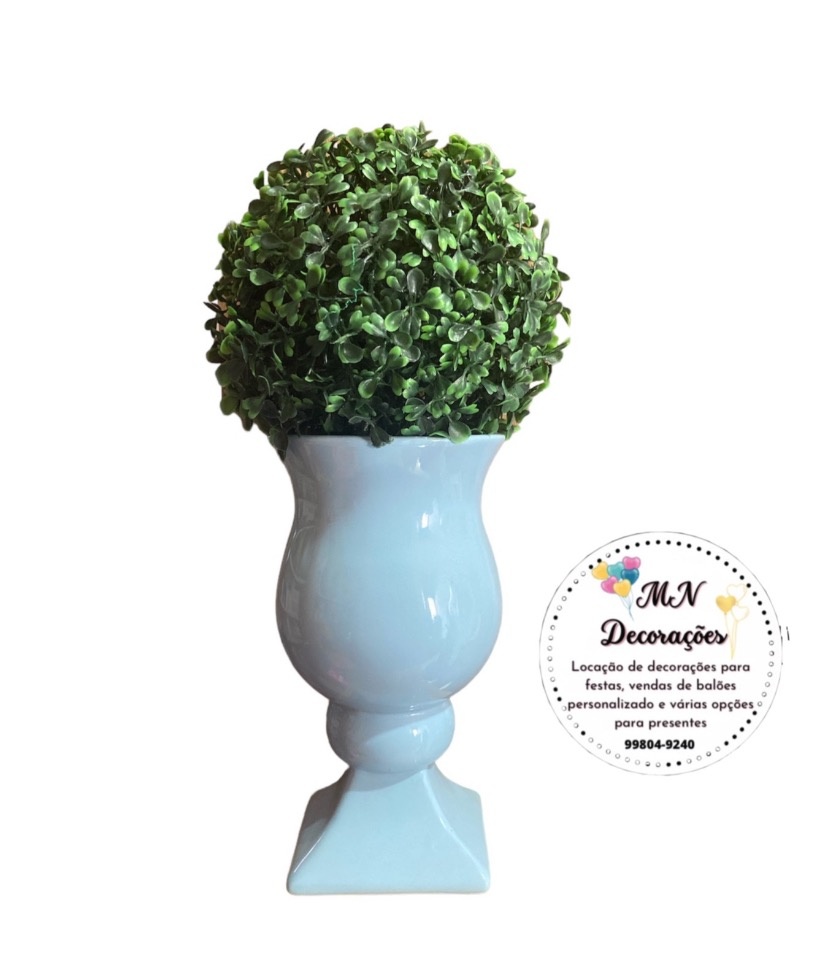 Vaso de Cerâmica Com Buchinho 35Cm de Altura  - MN Decorações 