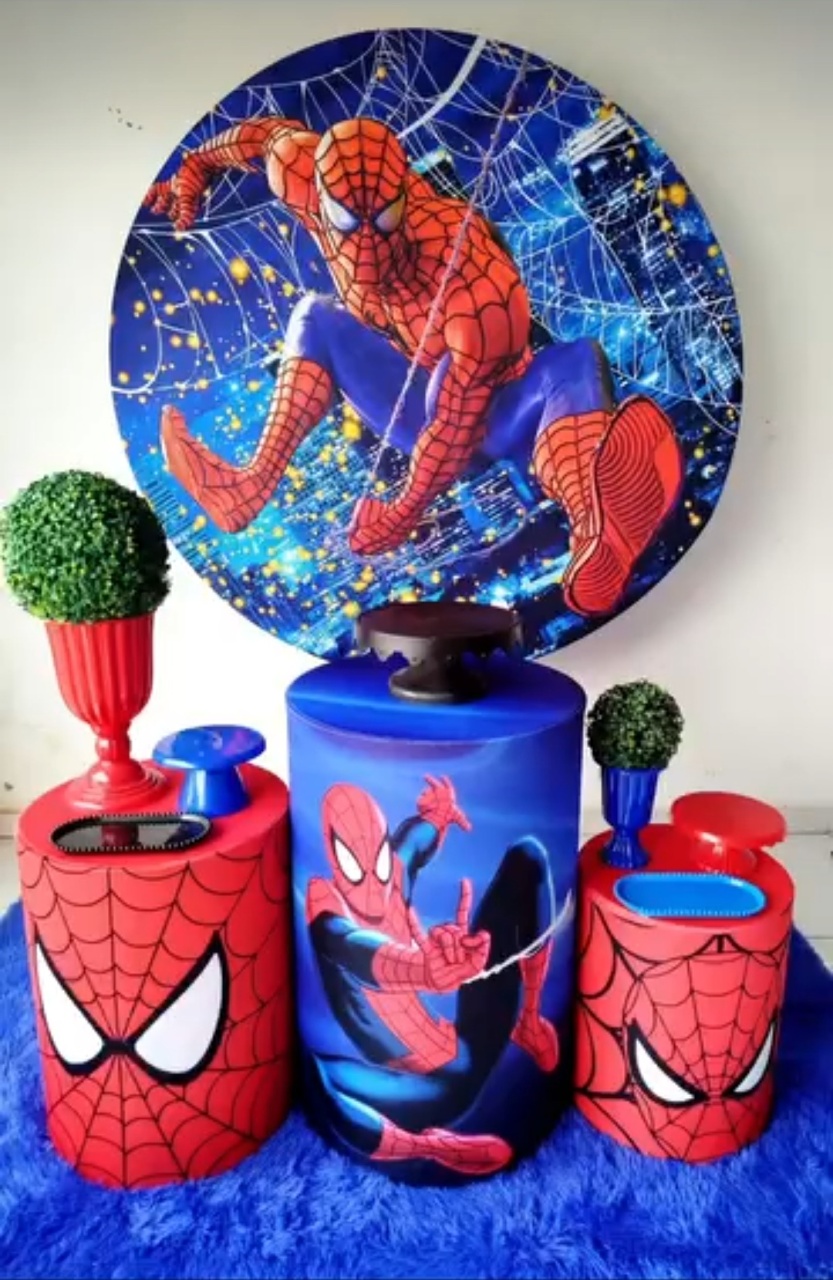 233-Kit Bronze Homem Aranha  - Cantinho da Lene , pegue e monte sua festa!