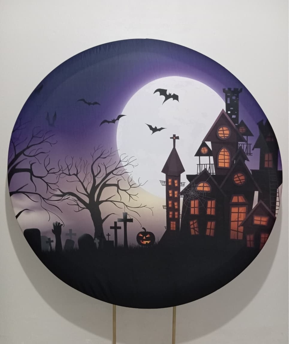 Painel Redondo Halloween  - Cantinho da Lene , pegue e monte sua festa!