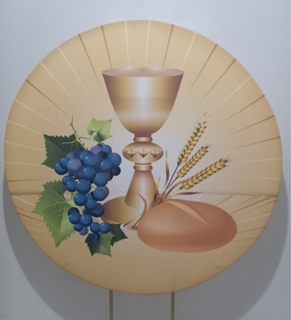 Painel Redondo Seia Eucarística  - Cantinho da Lene , pegue e monte sua festa!