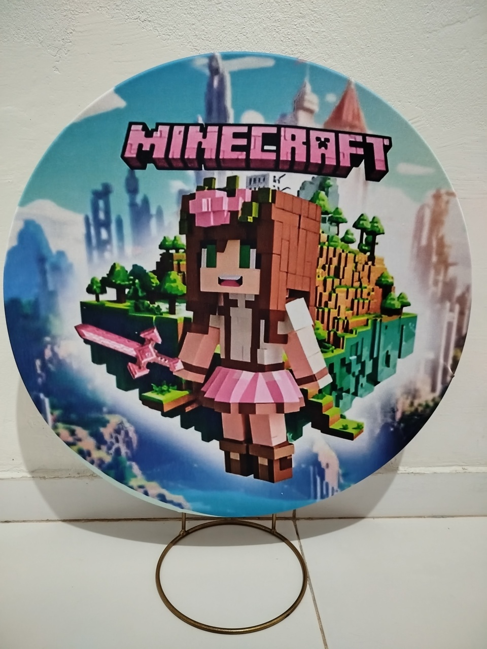 Minecraft Rosa - Cantinho da Lene , pegue e monte sua festa!