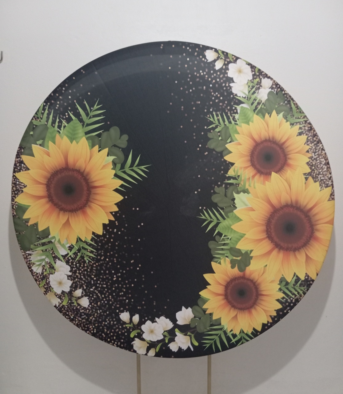 Painel Girassol Preto - Cantinho da Lene , pegue e monte sua festa!