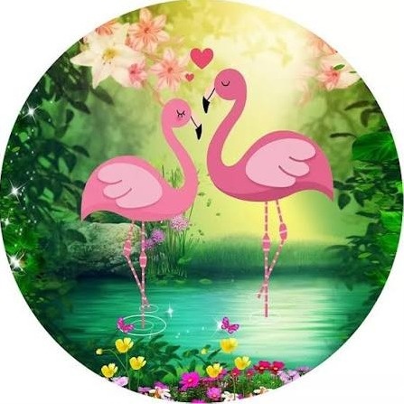 Painel Flamingo  - Cantinho da Lene , pegue e monte sua festa!