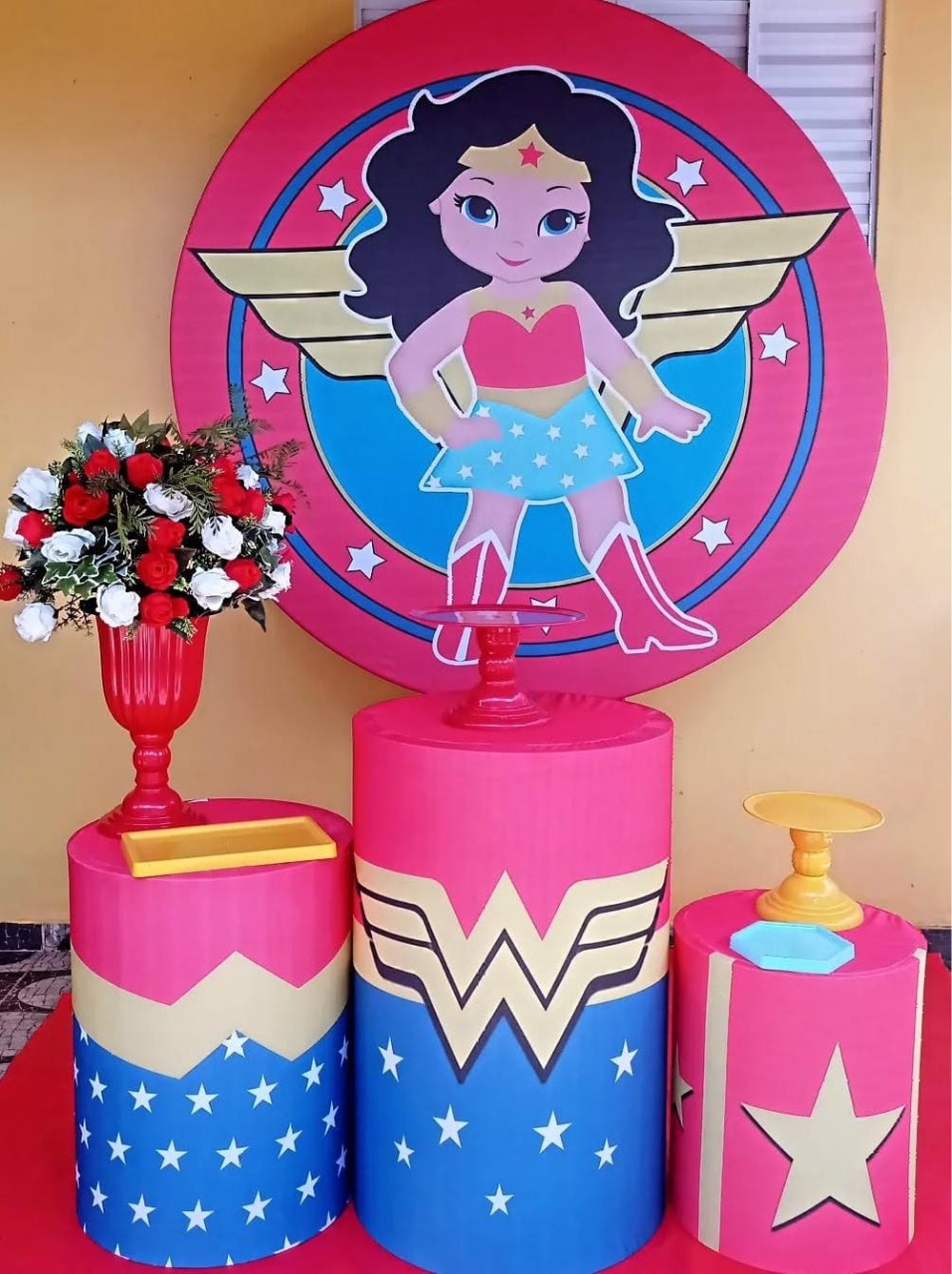 7-Kit Bronze Mulher Maravilha Baby - Cantinho da Lene , pegue e monte sua festa!