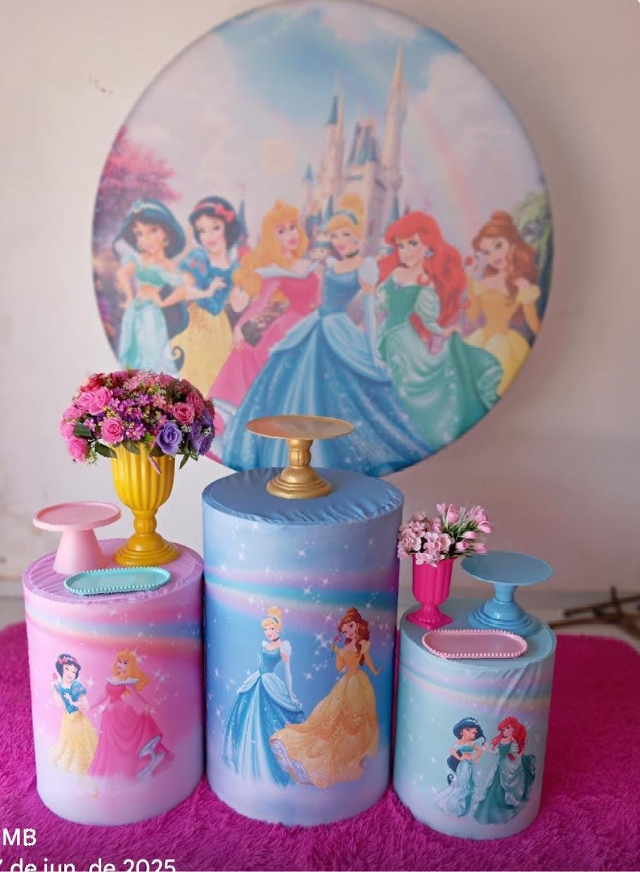 221-Kit Bronze Princesas - Cantinho da Lene , pegue e monte sua festa!