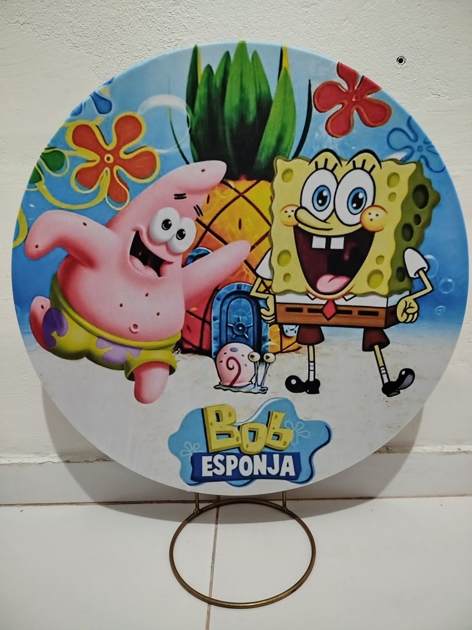 Mine Painel Bob Esponja  - Cantinho da Lene , pegue e monte sua festa!