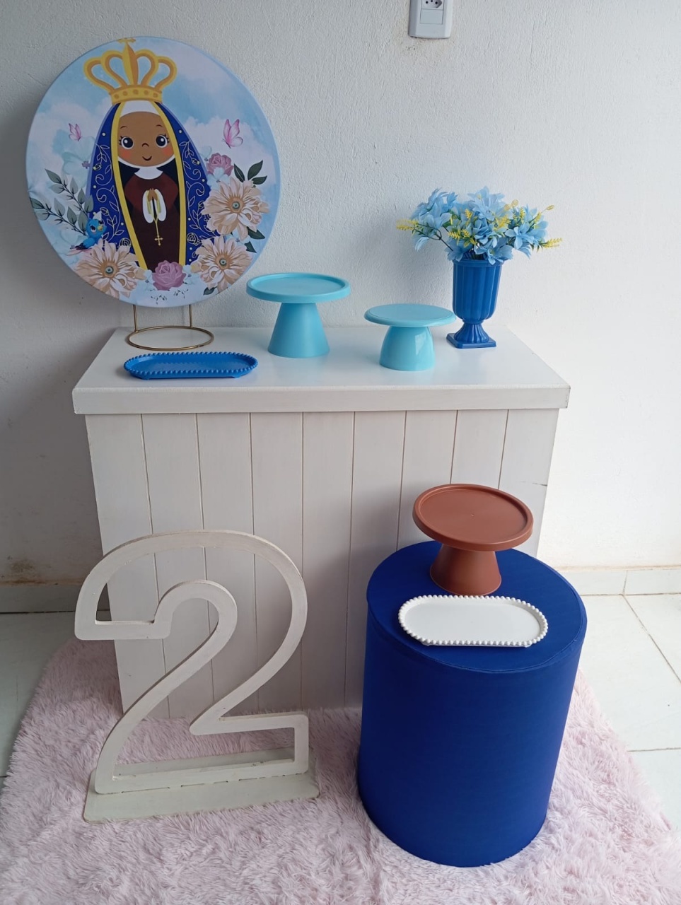 70-Mine Kit Nossa Senhora Aparecida  - Cantinho da Lene , pegue e monte sua festa!