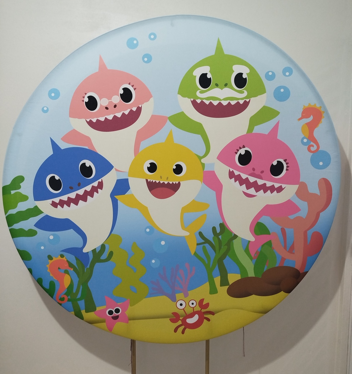 Painel Redondo Baby Shark  - Cantinho da Lene , pegue e monte sua festa!