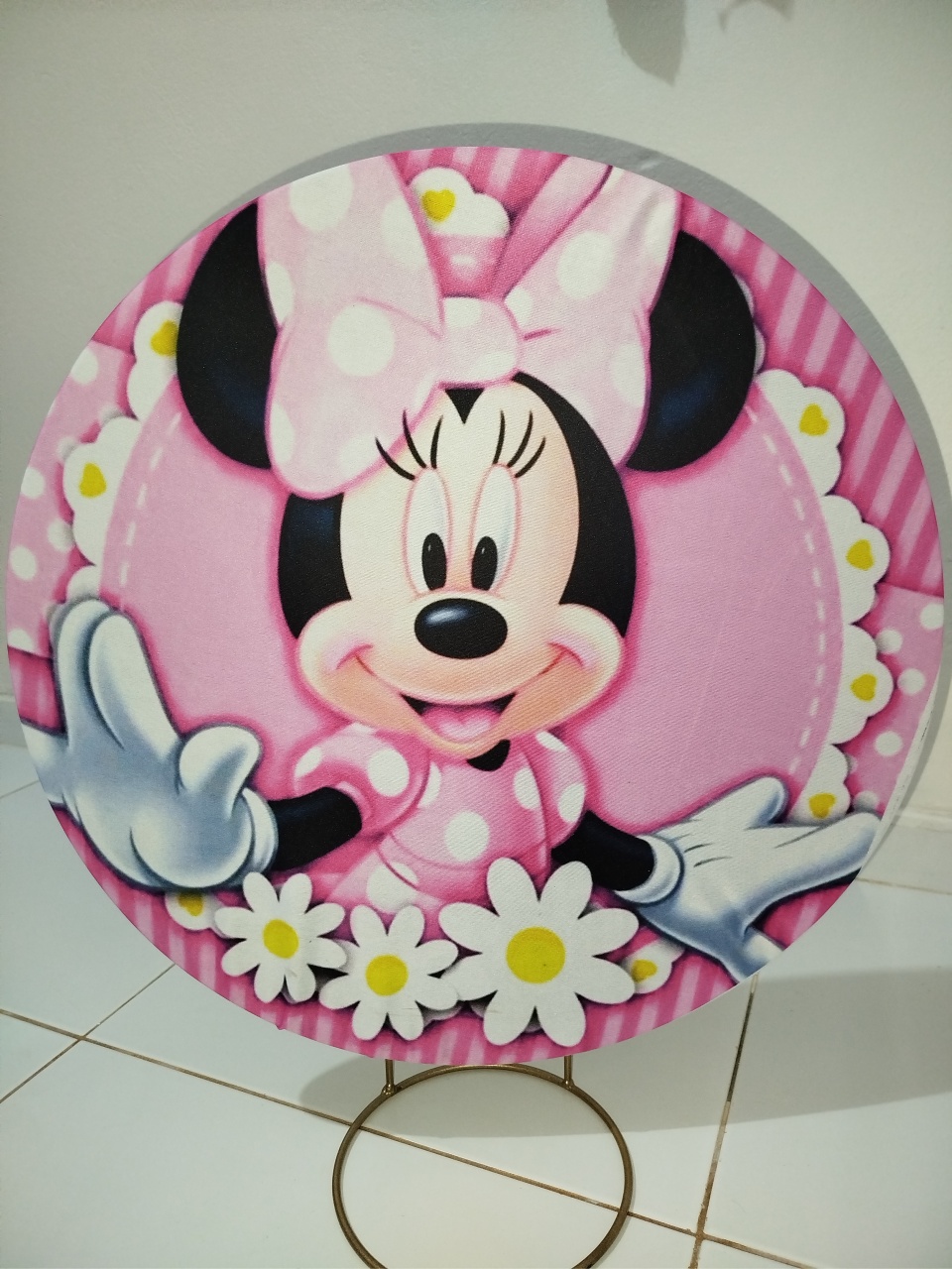 Mine Painel Miney Rosa 2 - Cantinho da Lene , pegue e monte sua festa!