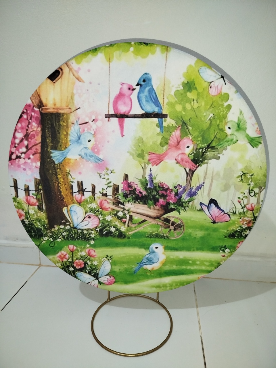 Mine Painel Jardim Passarinho  - Cantinho da Lene , pegue e monte sua festa!