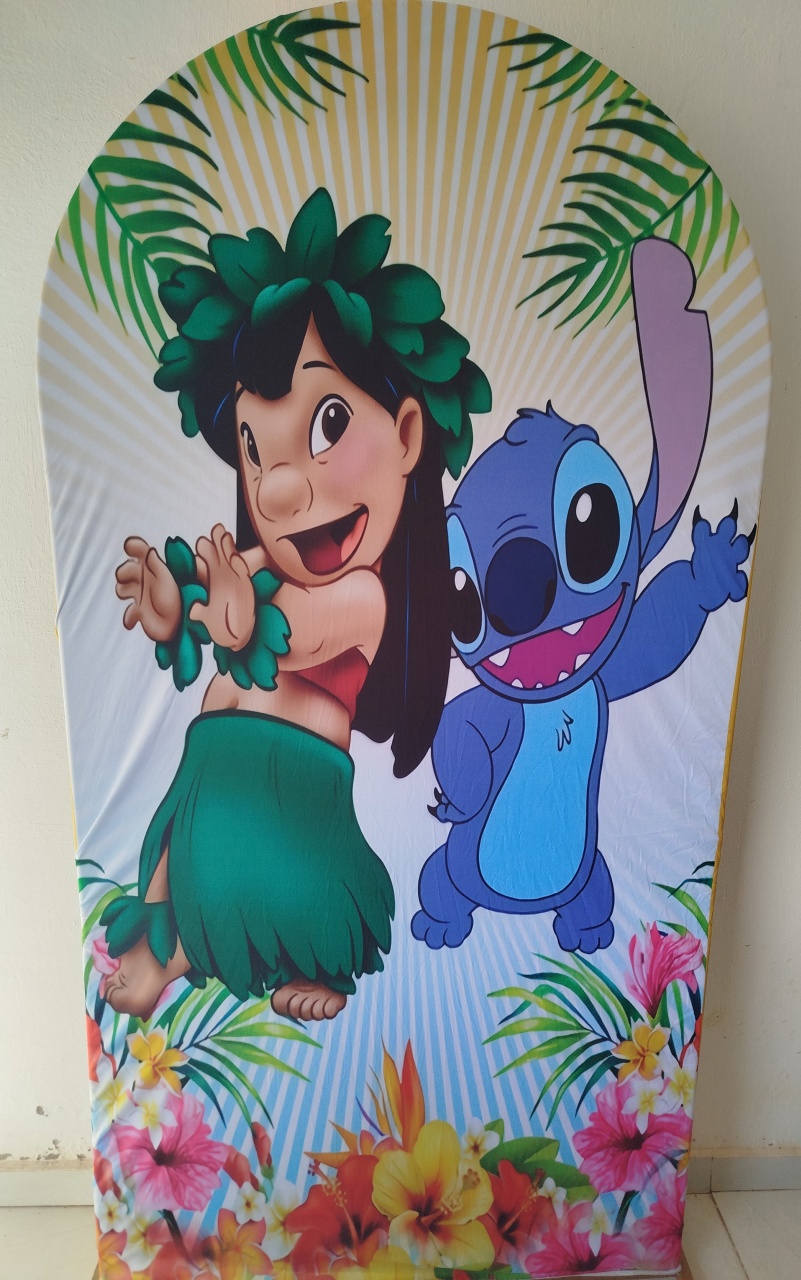 Capa Painel Romano Lilo E Stitch  - Cantinho da Lene , pegue e monte sua festa!