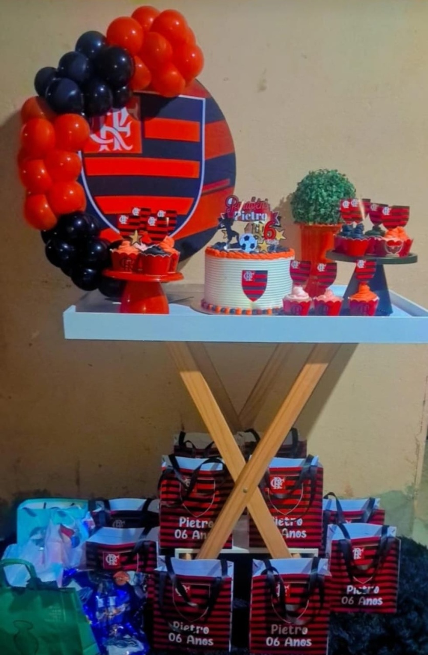 121-Mine Kit Flamengo  - Cantinho da Lene , pegue e monte sua festa!