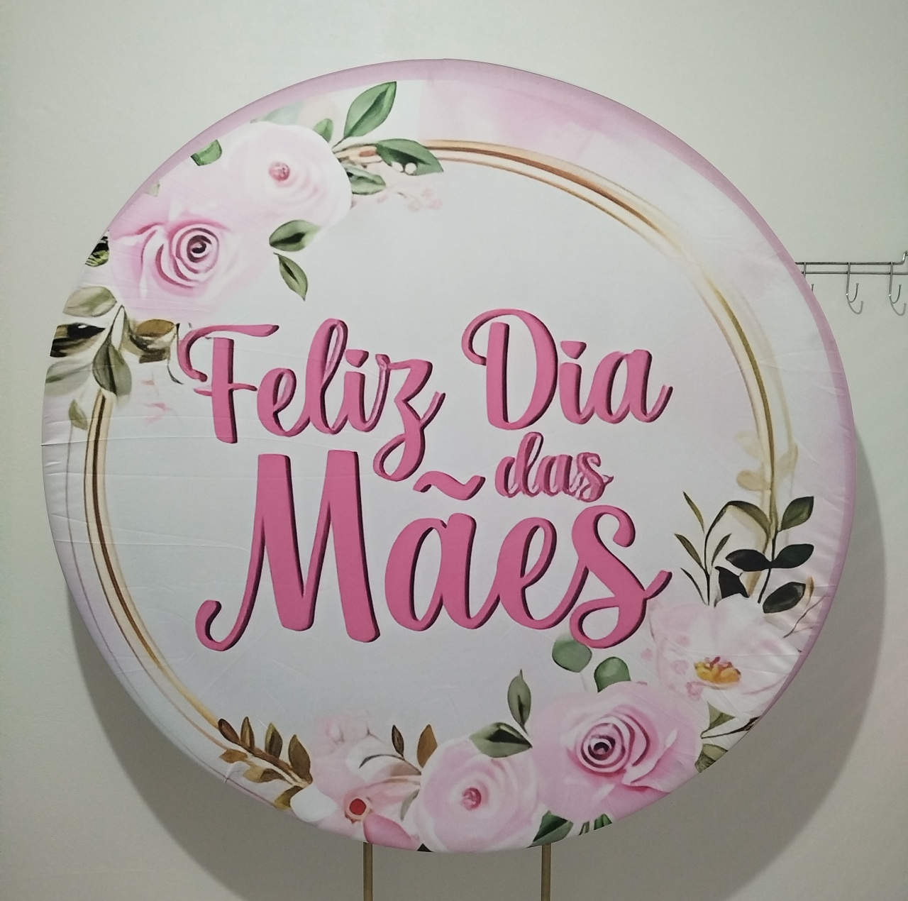 Painel Redondo Feliz Dia das Mães 1 - Cantinho da Lene , pegue e monte sua festa!
