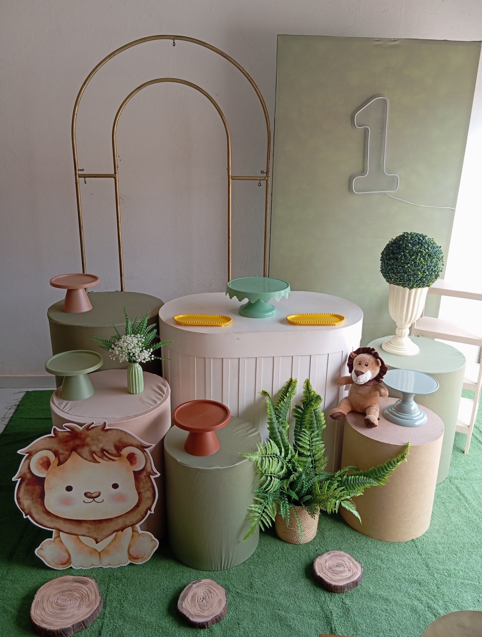 212-Kit Composição Leãozinho  - Cantinho da Lene , pegue e monte sua festa!