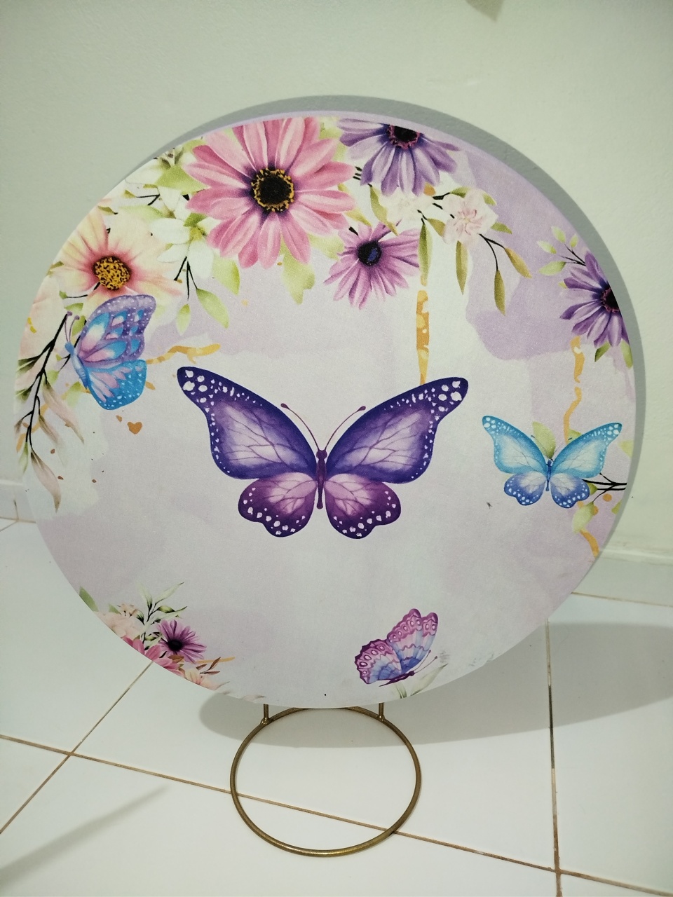 Mine Painel Borboletas Com Flores  - Cantinho da Lene , pegue e monte sua festa!
