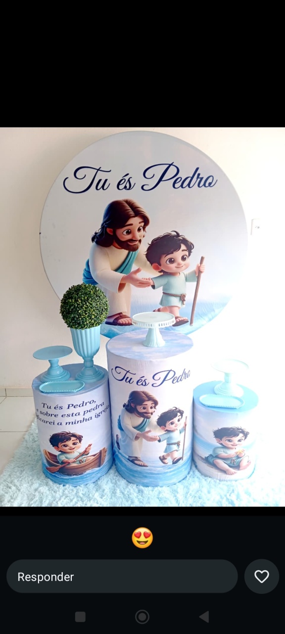 242- Kit Bronze Tu És Pedro  - Cantinho da Lene , pegue e monte sua festa!