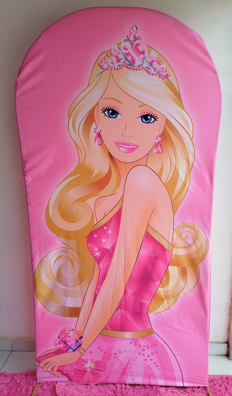 Capa Painel Romano Barbie  - Cantinho da Lene , pegue e monte sua festa!