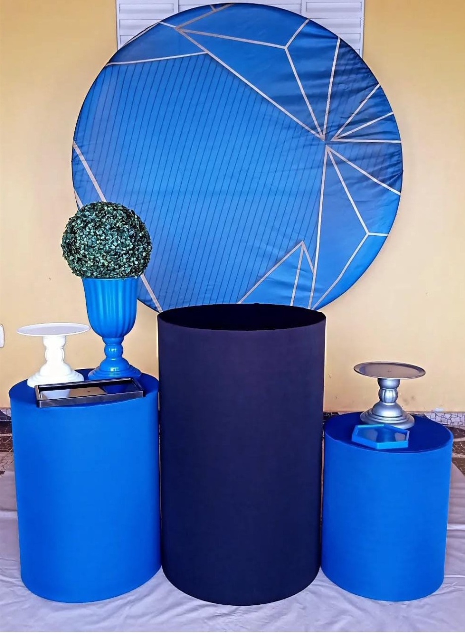 9-Kit Bronze Azul - Cantinho da Lene , pegue e monte sua festa!