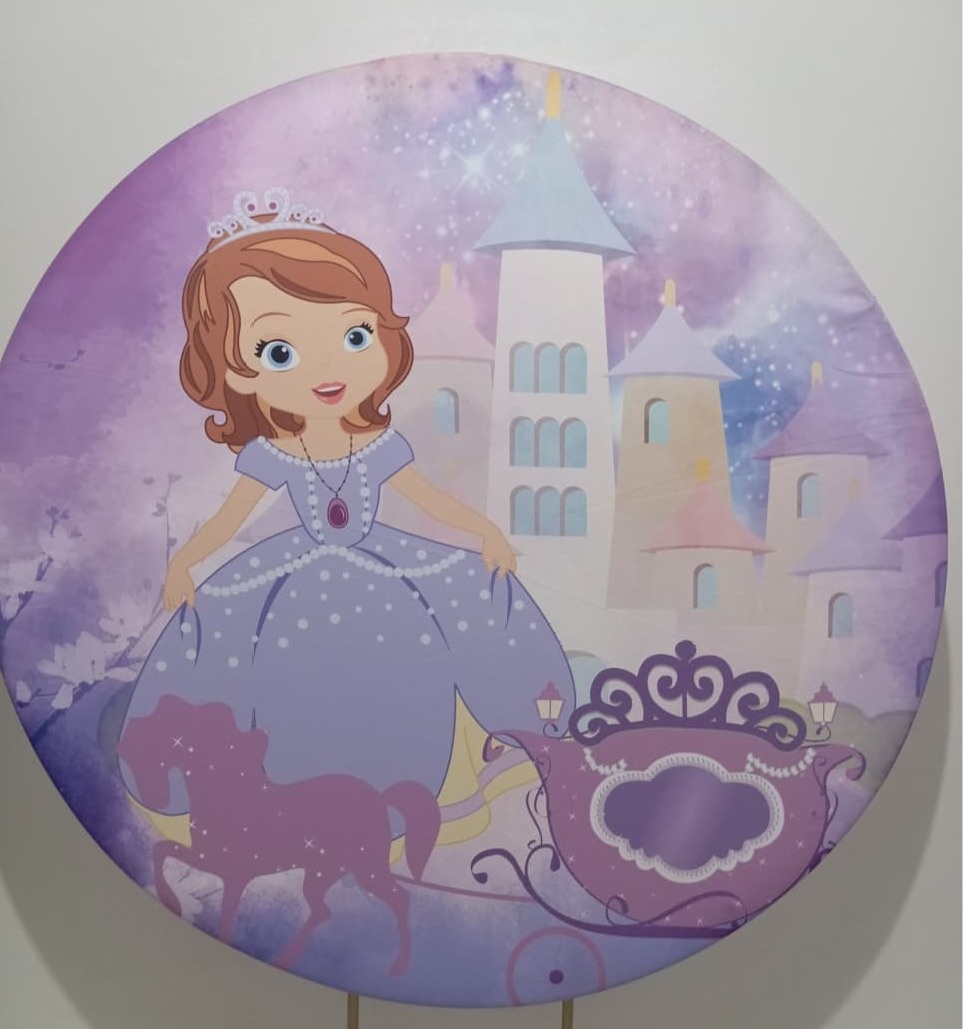 Painel Redondo Princesa Sophia  - Cantinho da Lene , pegue e monte sua festa!