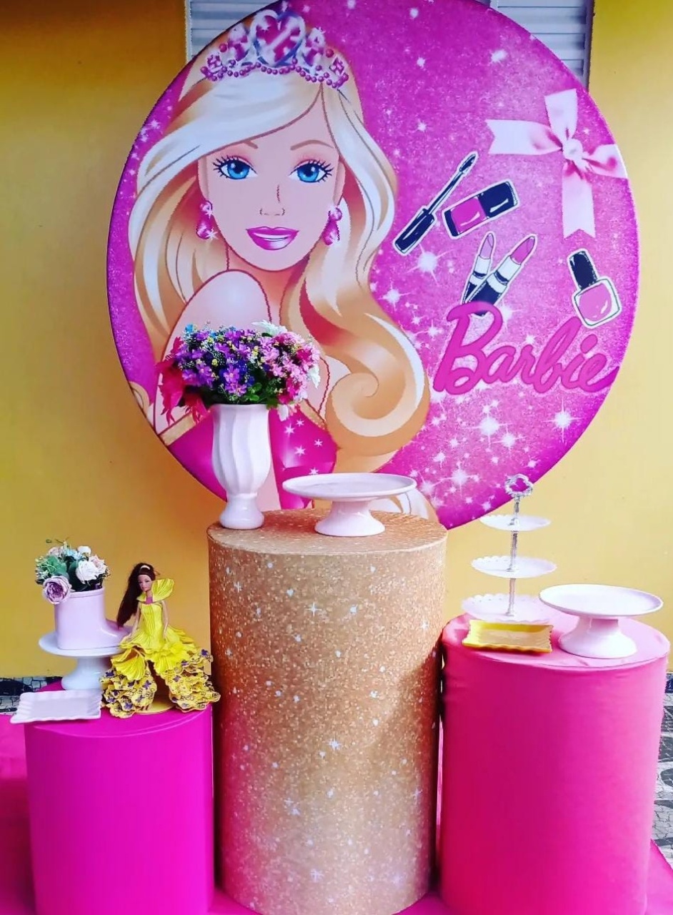 3-Kit Bronze Barbie Maquiagem  - Cantinho da Lene , pegue e monte sua festa!