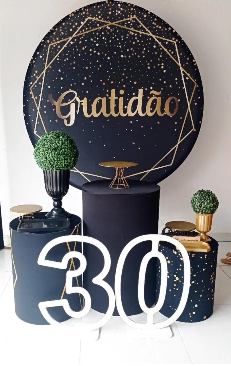 Kit Bronze Gratidão Preto - Cantinho da Lene , pegue e monte sua festa!