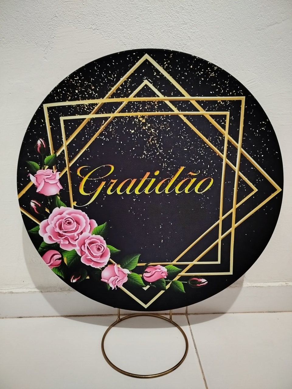 Mine Painel Gratidão Preto  - Cantinho da Lene , pegue e monte sua festa!