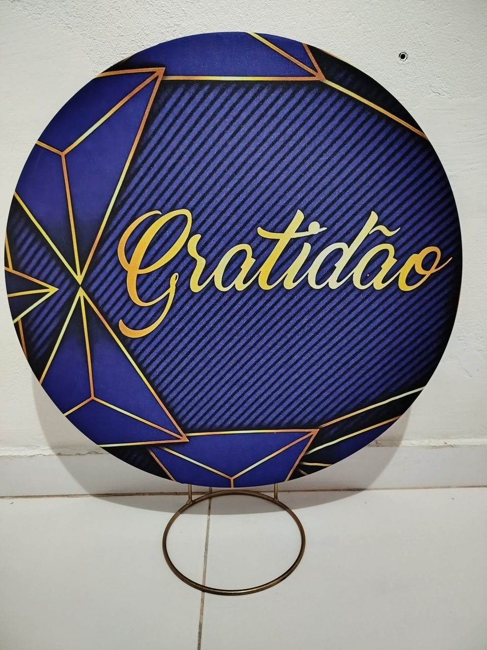 Mine Painel Gratidão Azul  - Cantinho da Lene , pegue e monte sua festa!
