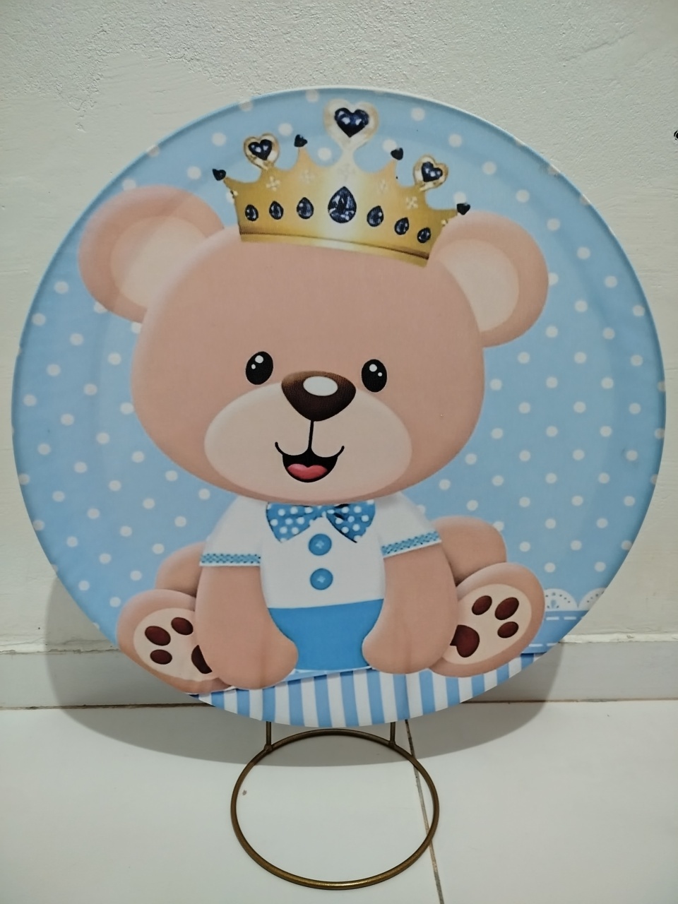 Mine Painel Ursinho Azul  - Cantinho da Lene , pegue e monte sua festa!
