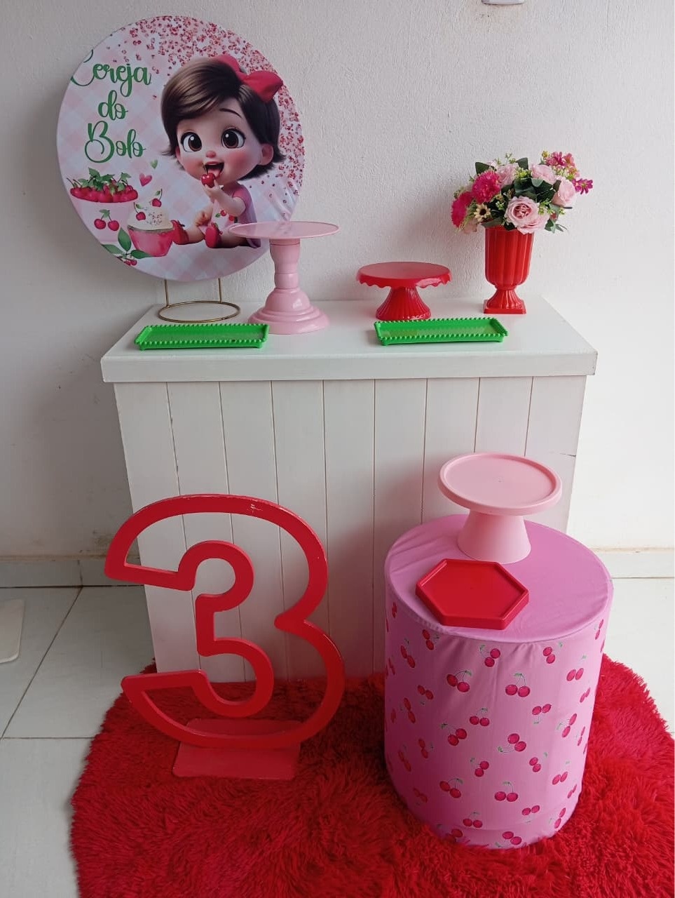 76-Mine Kit Cerejinha Baby - Cantinho da Lene , pegue e monte sua festa!