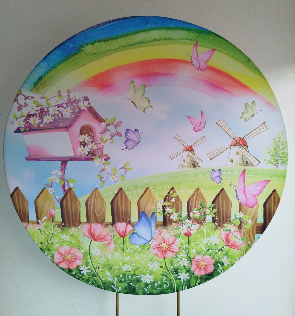 Painel Redondo Jardim Encantado  - Cantinho da Lene , pegue e monte sua festa!