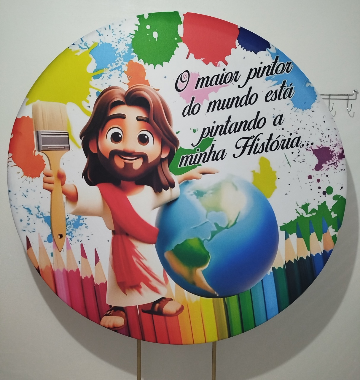 Painel Redondo O Maior Pintor Do Mundo  - Cantinho da Lene , pegue e monte sua festa!