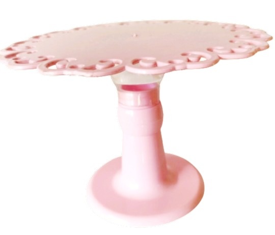 Boleira / Bandeja Rosa Arabesco 22Cm - Aki Festa Pegue &Monte 