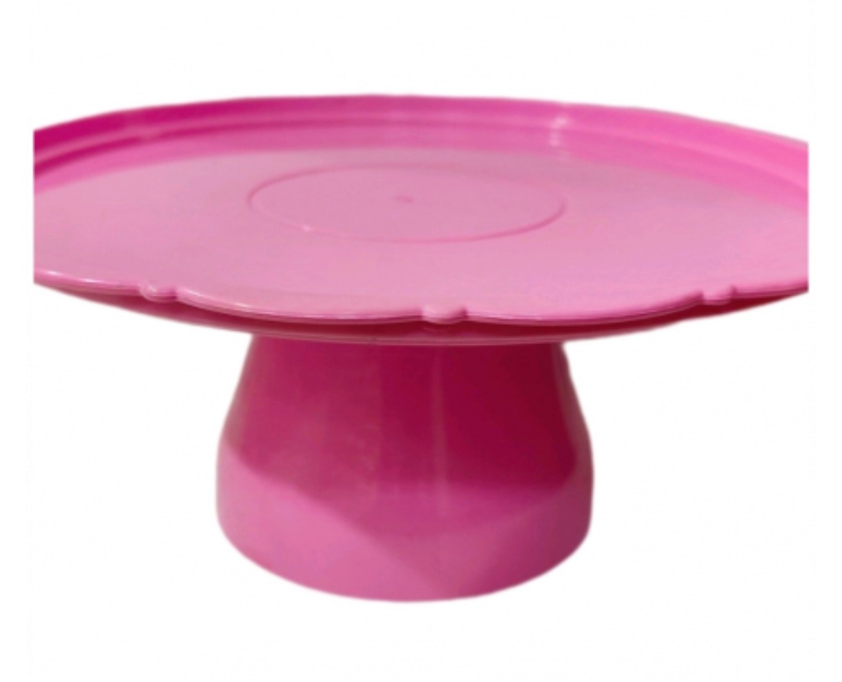 Boleira / Bandeja Rosa 23 Cm - Aki Festa Pegue &Monte 