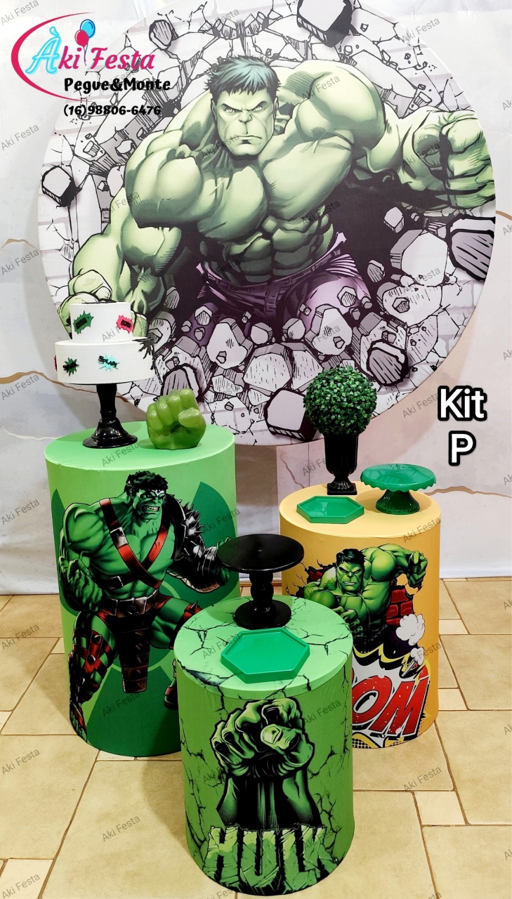 Kit P Bronze Hulk - Aki Festa Pegue &Monte 