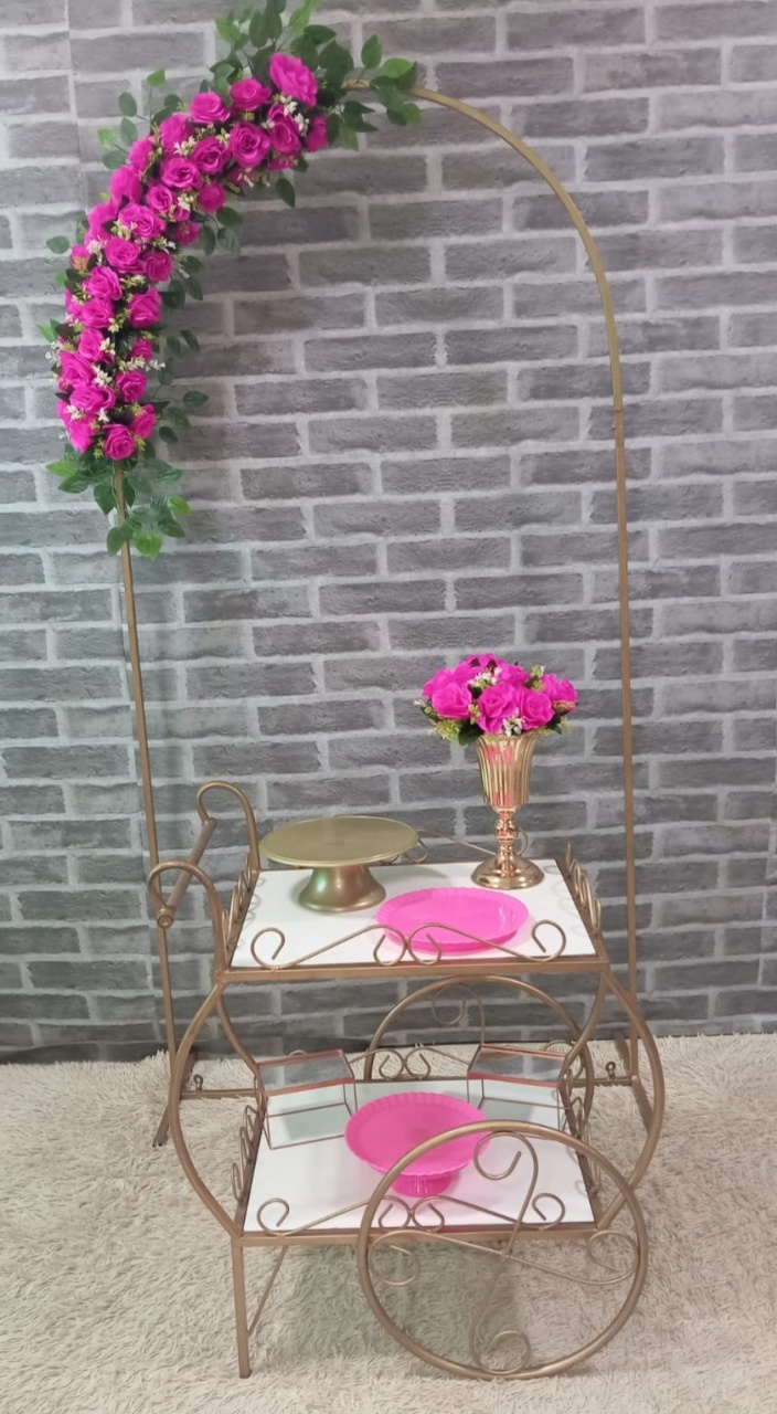 Flores Pink+Carrinho - MadriPegueMonte