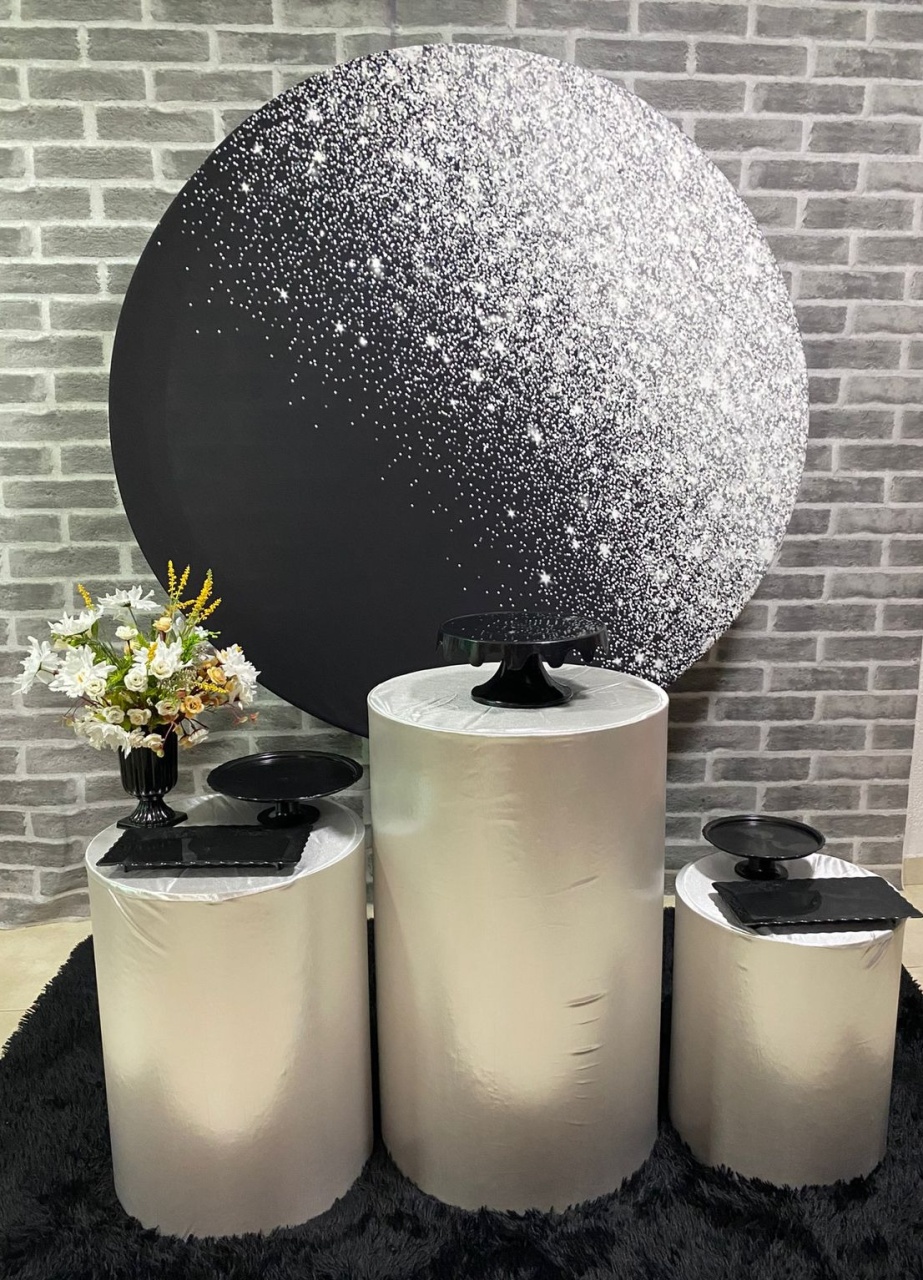 Preto Glitter+Capas Prata - MadriPegueMonte