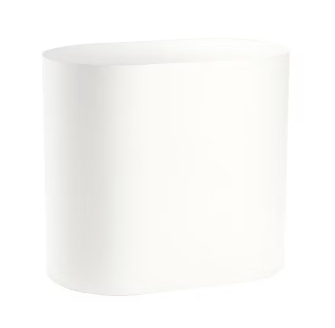 Mesa Oval Branca Mdf - Mariah locação
