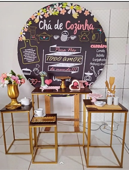 Chá de Panela Mesa Ferro - Mariah locação