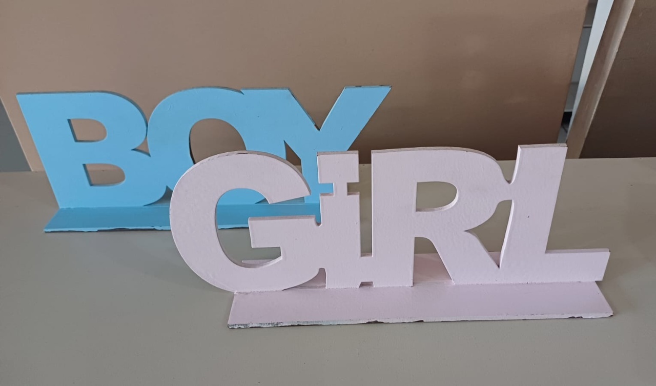 Conjunto Palavra Boy E Girl Rosa A Azul - Mariah locação