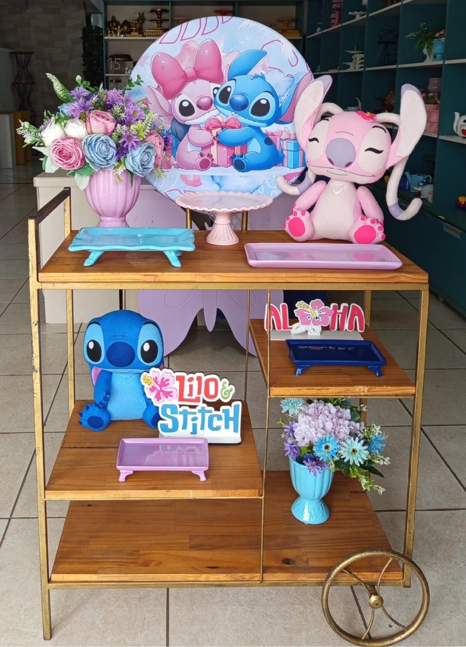 Kit Stitch E Angel Carrinho Pocket  - Mariah locação