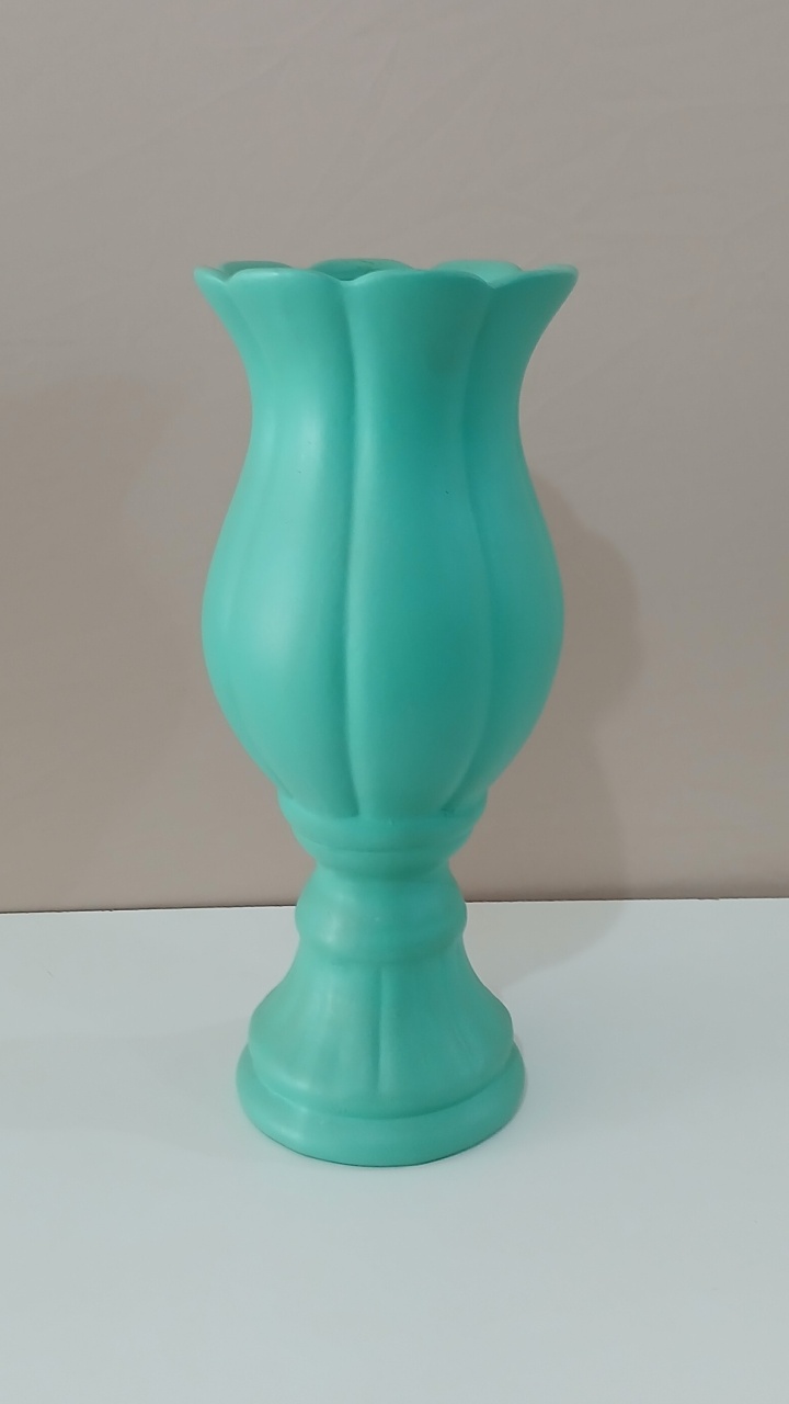 Vaso Tulipa Verde Água Fosco - Mariah locação