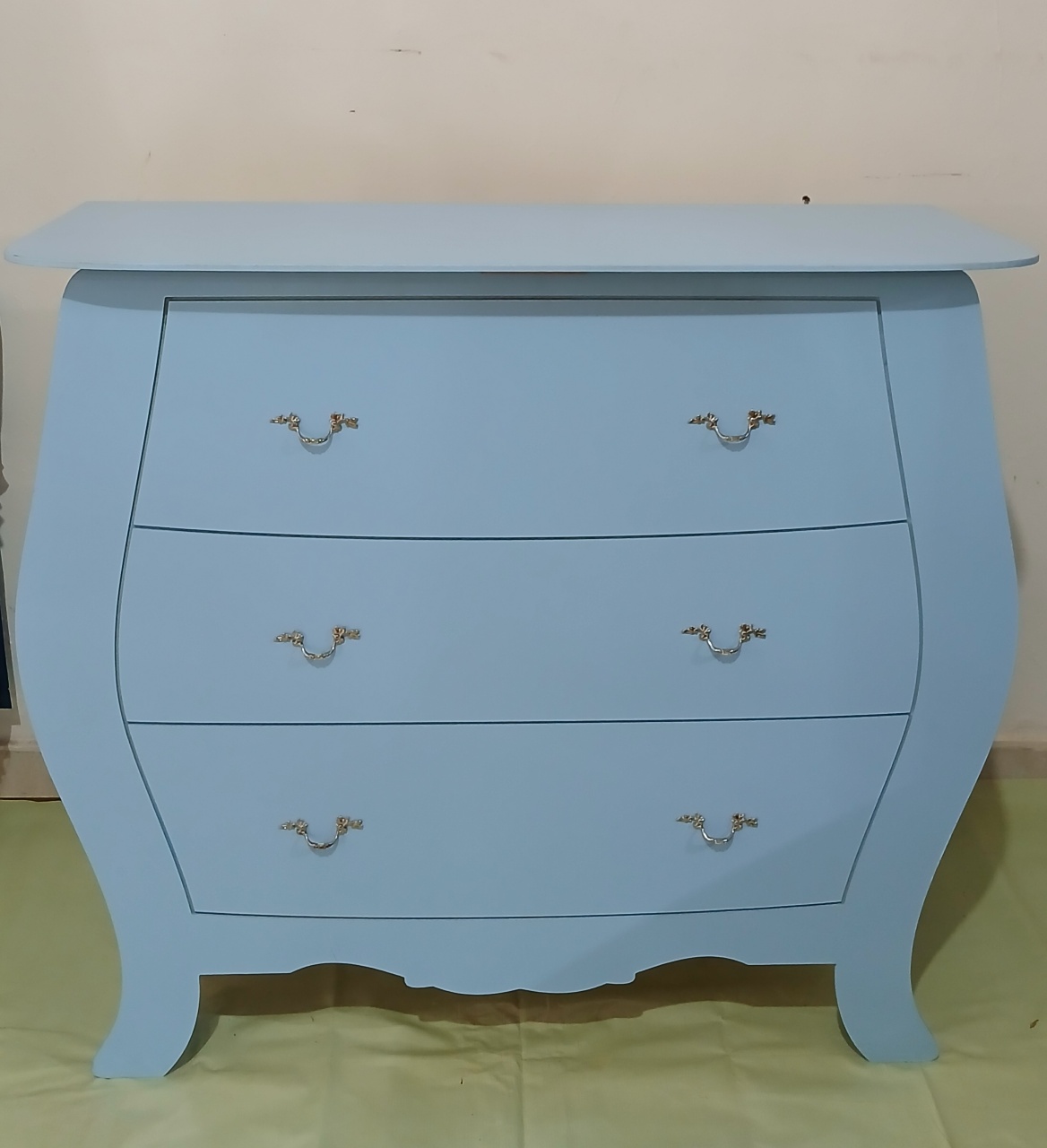 Mesa Cômoda Bombe Azul Claro  - Mariah locação