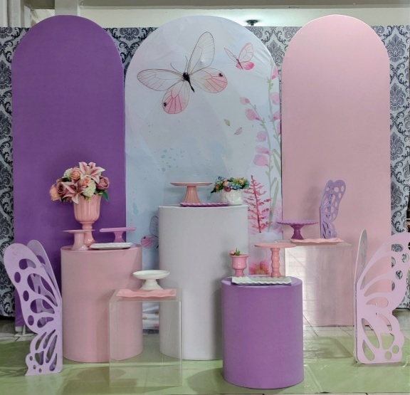 Kit Borboletas Rosa E Lilás  - Mariah locação