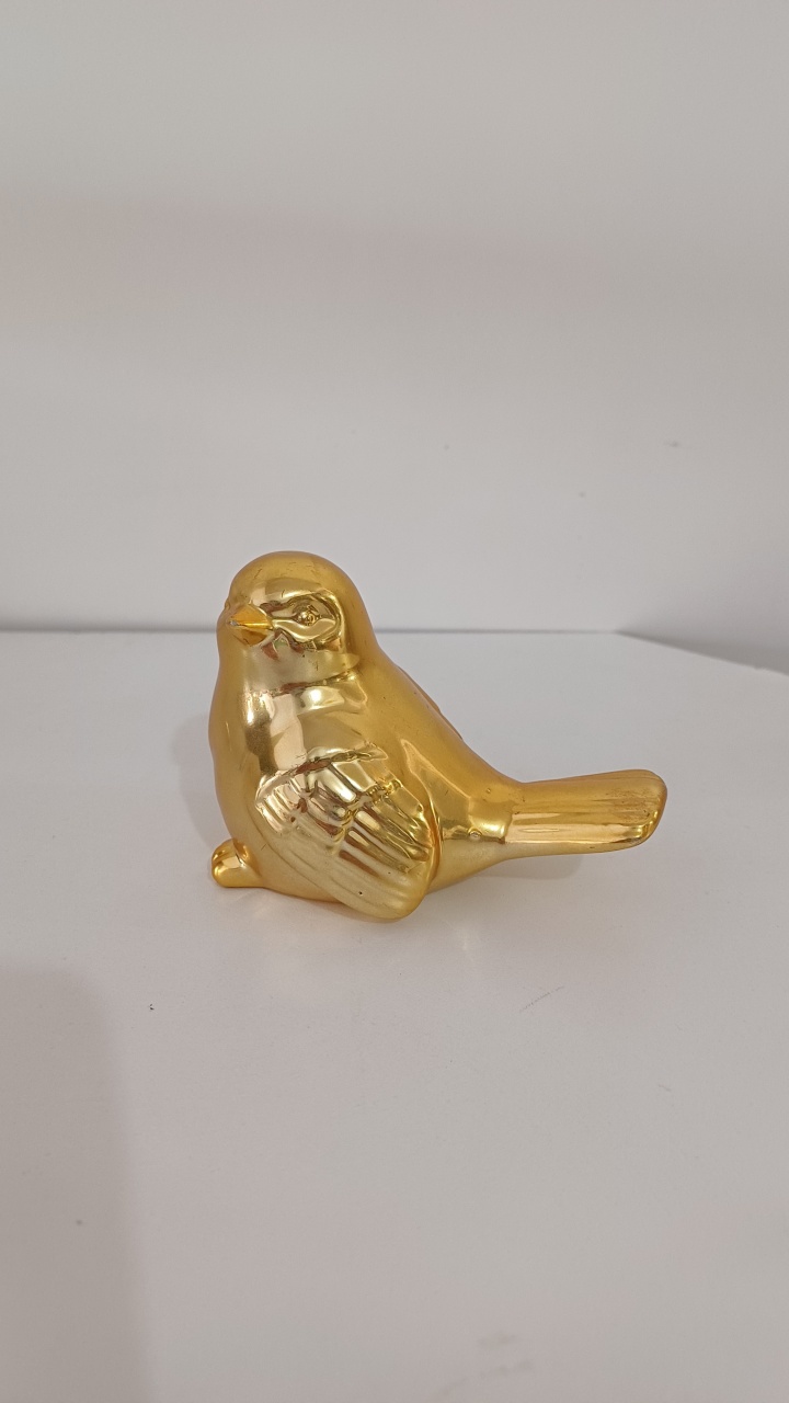 Passarinho Decorativo Dourado   - Mariah locação