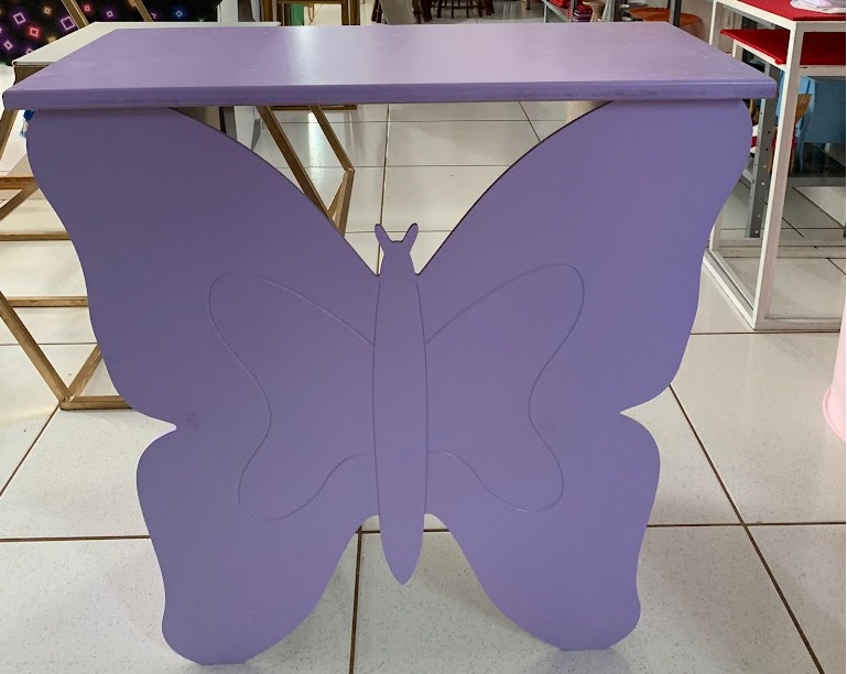 Mesa Borboleta Mdf Lilas  - Mariah locação